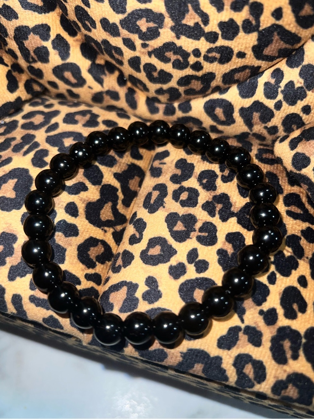 Black Obsidian beaded bracelet